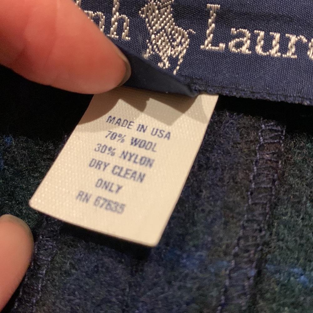 Ralph Lauren Navy and Green Plaid Maxi Skirt - Picture 5 of 16